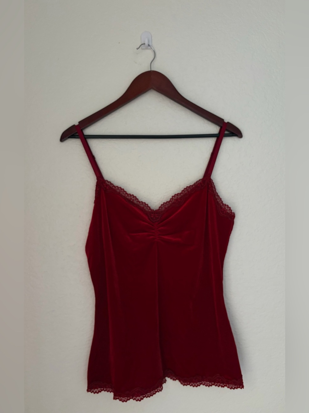 Apt. 9 Red Velvet Lace-Trim Camisole